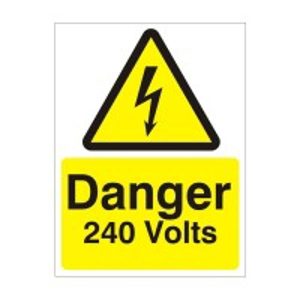 Danger 240 Volts Sign - 150x200