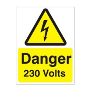Danger 230 Volts Sign - 150x200