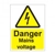 Danger Mains Voltage Sign - 150x200