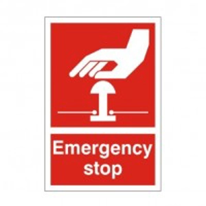 Emergency Stop First Aid Sign