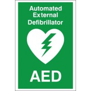 AED Automated Emergency Defibrillator Sign