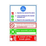 Fire Action Sign - 150x200mm Fire Action Sign - 150x200mm