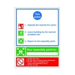 Fire Action Sign 150x200mm Fire Action Sign 150x200mm