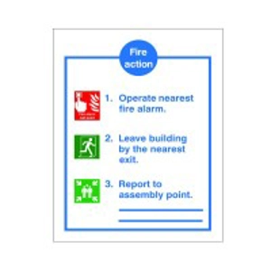 Fire Action Sign