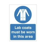 Lab Coats must be Worn in this Area Sign