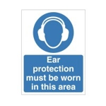 Ear Protection must be Worn in this Area Sign