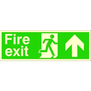 Photoluminescent Fire Exit Arrow Up