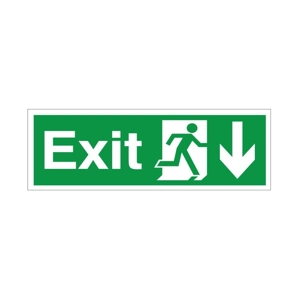 Exit Arrow Down Sign