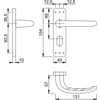 Hoppe 173/266U-OZ Strasbourg Lever Bathroom on Plate