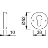 Hoppe M23KS Handle Sets Interior Door Euro Escutcheaon Polished Chrome - Resista®