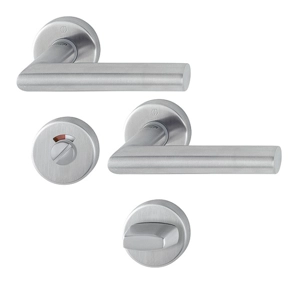 HOPPE Secusan Amsterdam lever on rose complete with bathroom turn red// white indicator