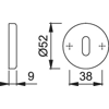Hoppe 42KS- (AR200/26)-GAA 42KS Handle Sets Lever key Escutcheon