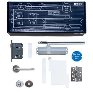 Hoppe Arrone Fire Door Hardware Kit B - Bathroom Door Locking