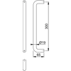 Hoppe AR9616/300BF SSS -AM Bolt Through Pull Handle Antimicrobial