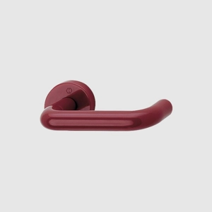HOPPE Paris AR600/20-CL Steel Core Lever on 8mm Rose - Wine Red