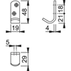 Hoppe AR137 Wardrobe Hook Satin Anodised Aluminium