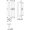 Hoppe AR205/225FF-P SAA 300mm Plate - pull handle on plate