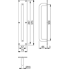 Hoppe AR205/300FF-P SAA 375mm Plate - pull handle on plate