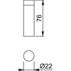Hoppe AR334B 76mm Projection Secret Fixing Door Stop