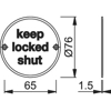 HOPPE ARRONE AR900 SSS 76mm Keep Locked shut sign