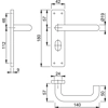 Hoppe E138F/202K-A4 (AR361/14) Handle Sets Oval 48.5mm Centers On Plate