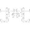 Hoppe E138F/202K-A4 (AR361/15-78) Handle Sets Bathroom Furniture 78mm Centres