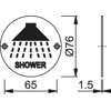 Hoppe AR911-SSS 76mm Circular Shower Symbol