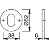 Hoppe AR461/28 AR-ESC Handle Sets Oval Escutcheon