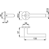 Hoppe AR964/60 AR-E1400F/42K-A2 Handle Sets Mitred Lever On Rose