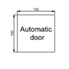 Hoppe ARRONE AR/E-C6038 Door Sign Auto Door Sign Self Adhesive ( 2 x Per Leaf)