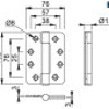 Hoppe ARRONE AR8582-SSS-A2 101.6 x 76.2 x 3 Radius Corner Concealed Bearing Hinge (Pair & Half)