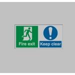 Fire Exit Keep Clear 150 x 450mm Self Adhesive Fire Exit Keep Clear 150 x 450mm Self Adhesive