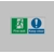 Fire Exit Keep Clear 150 x 450mm Self Adhesive