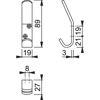 Hoppe AR135 Strip Pattern Hat And Coat Hook