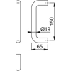 Hoppe AR203/BF SAA Bolt Through Fixing Pull Handle