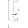 Hoppe AR3616/22/BF SSS bolt through fixing pull handle