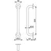 Hoppe AR3616/300CF SSS pull handle on rose