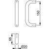 Hoppe AR3616/BB SSS back-to-back fixing pull handle