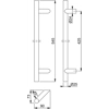 Hoppe AR3625/BB-CR SSS Cranked T bar pull handle ,back-back fixings