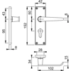 Hoppe AR5000/13 AR-Z107/325 Handle Sets Victorian Straight Euro Lever On Plate