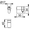 Hoppe ARRONE AR-KA-0110-MNP Euro Single Cylinder Key Alike