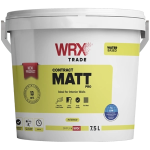 WRX TRADE Contract Matt Pro Emulsion Paint White 7.5L