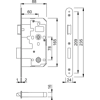 Hoppe Arrone AR8103 Bathroom Lock - 60mm Backset