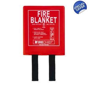 Firechief BPR1/K100-P 1.1 x 1.1m Fire Blanket, Rigid Case