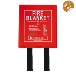 Firechief BPR2/K100-P 1.2 x 1.2m Fire Blanket, Rigid Case