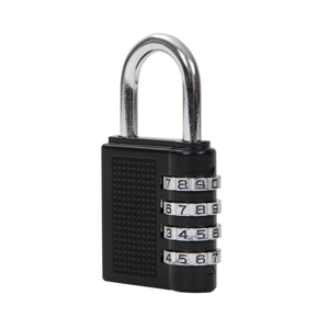 Firechief PLP40C Black Bodied 40mm 4 Dial Combination Padlock
