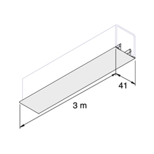 Unistrut White PVC Closer Strip 3m