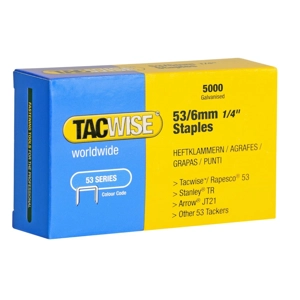 Tacwise 0331 Type 53/6mm Galvanised Staples, Pack of 5000