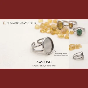 Adjustable Stainless Steel Gemstone Ring Base