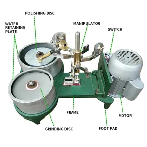 Jewelry Double-Disc Lapidary Flat Grinder – Gemstone Grinding & Polishing Machine Copy product name